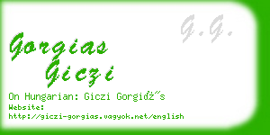 gorgias giczi business card